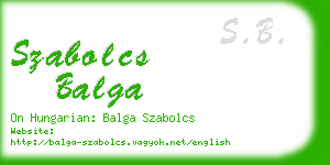 szabolcs balga business card